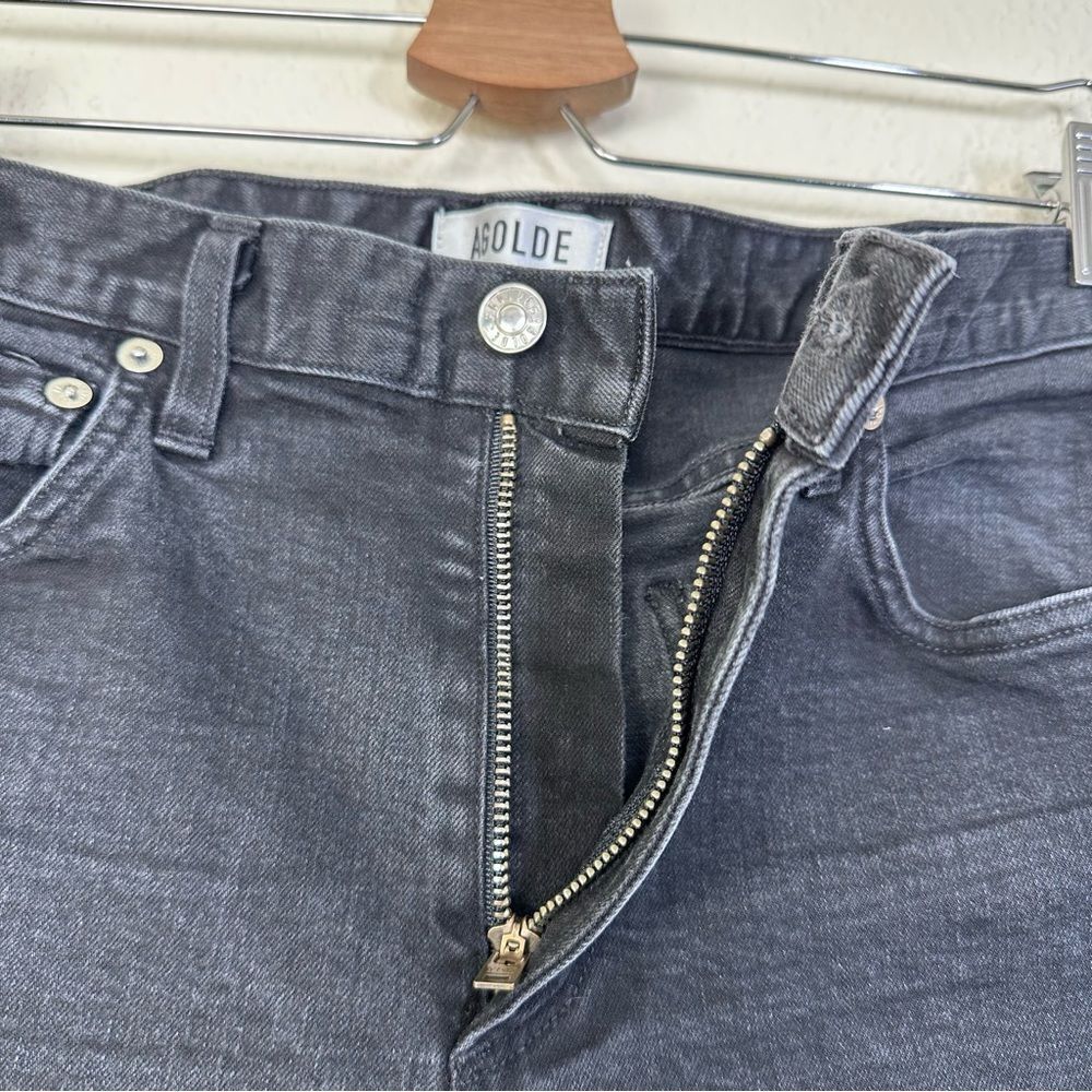 Men's Agolde Blade Skinny Fit Jeans in Black Raw Size 32 - Picture 6 of 10